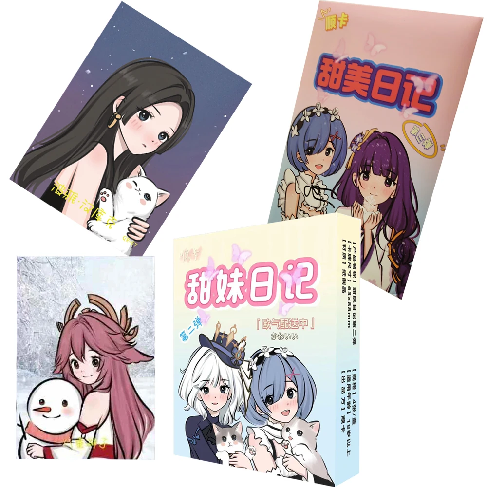 Sweet Girl Diary Collection Card Highly Loved By Fans Featured Exquisite Characters Fashion Charm Portrait Cards Birthday Gifts