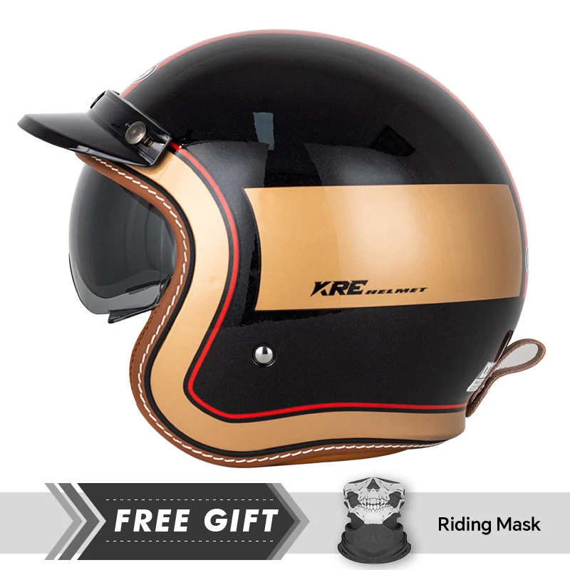 

SOMAN Open Face Motorcycle Helmet ECE DOT Men Women Four Seasons Jet Helmet Open Face Dirt Bike Helmet Electric Riding Cascos