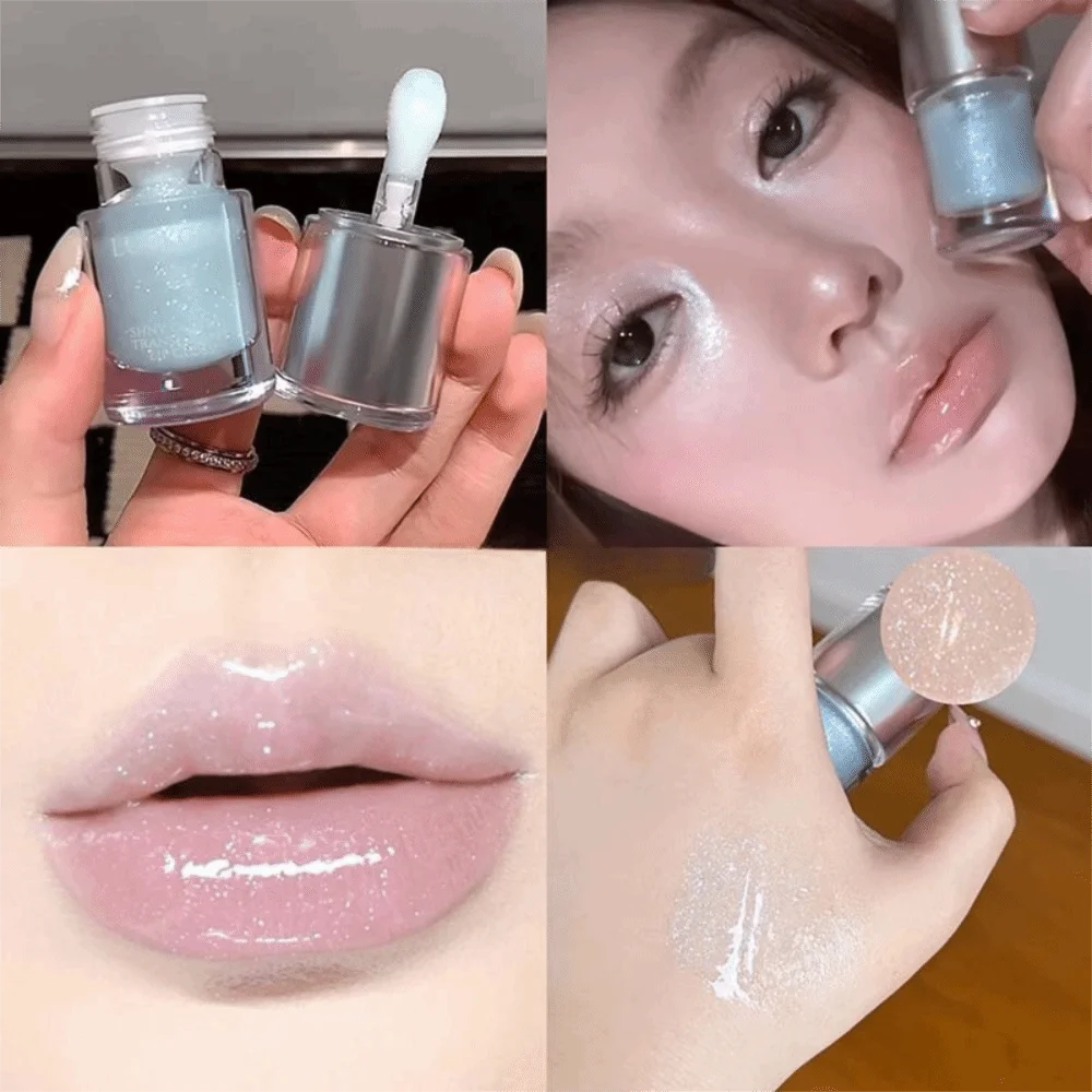 Portable Long Lasting Lip Gloss Moisturizing Transparent Lip Glaze Shining Crystal Lip Oil Makeup Cosmetics