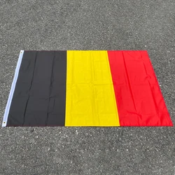 AERLXEMRBRAE-Grand Drapeau Belge en Polyester, Bannière Nationale, 5x3 Pieds, 90x150cm