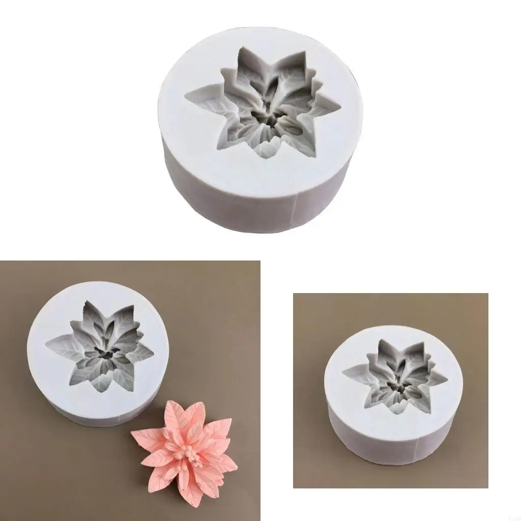 F19B Little Holly Cake Decorating Silicone Mold Handmade Resin Craft Gift