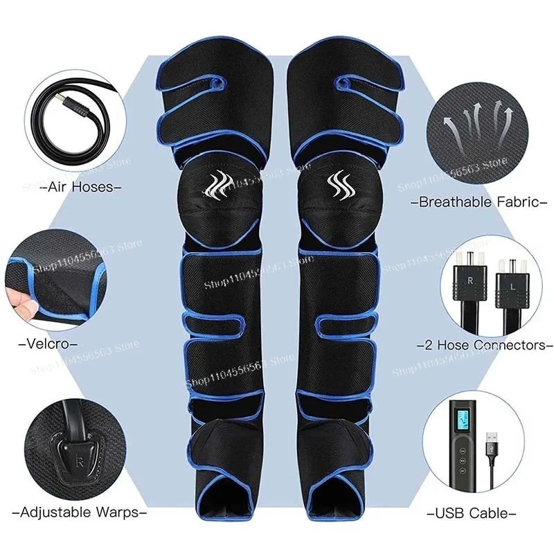 Three-stage leg massager - air compression hyperthermia to relieve joints