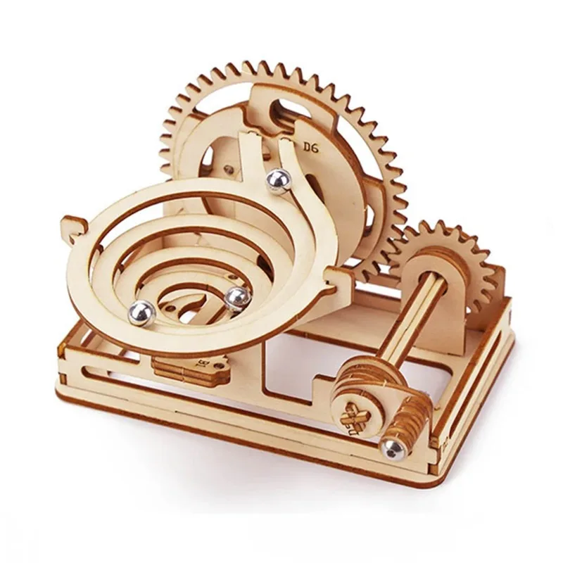 

DIY Model Building Kits with Mechanical Puzzles Spiral Marble Run 3D Wooden Puzzles for Adults and Teens