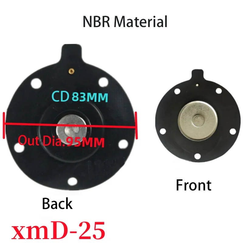 NBSANMINSE XMD-20/25/40/50/62/76 Plateau Bag Type GOYEN Electromagnetic Pulse Valve Diaphragm NBR Material Right Angle Free Ship