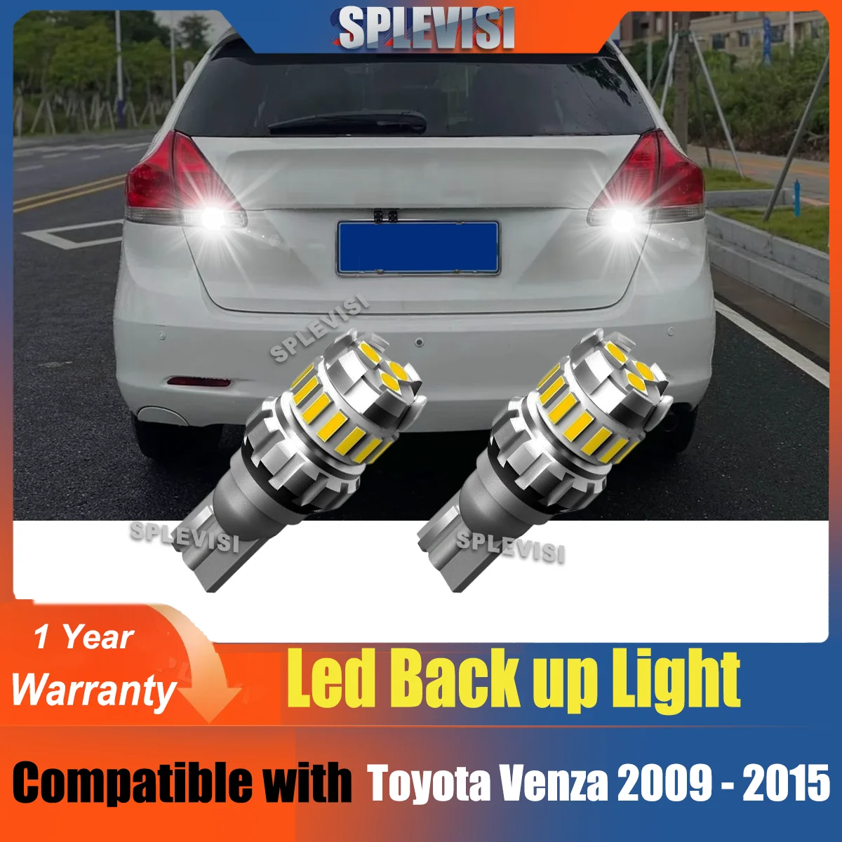 

2x T15 W16W Aluminium Car LED Light Reversing Backup Light 12V 3030 4014 SMD For Toyota Venza 2009 2010 2011 2012 2013 2014 2015