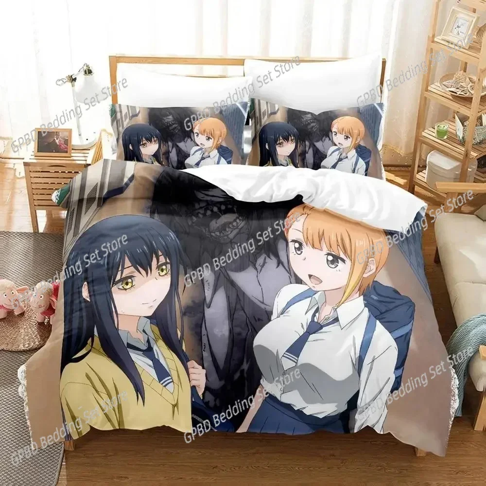 

Anime Mieruko-chan Bedding Set Boys Girls Twin Queen Size Duvet Cover Pillowcase Bed Boys Adult Fashion Home Textileextile