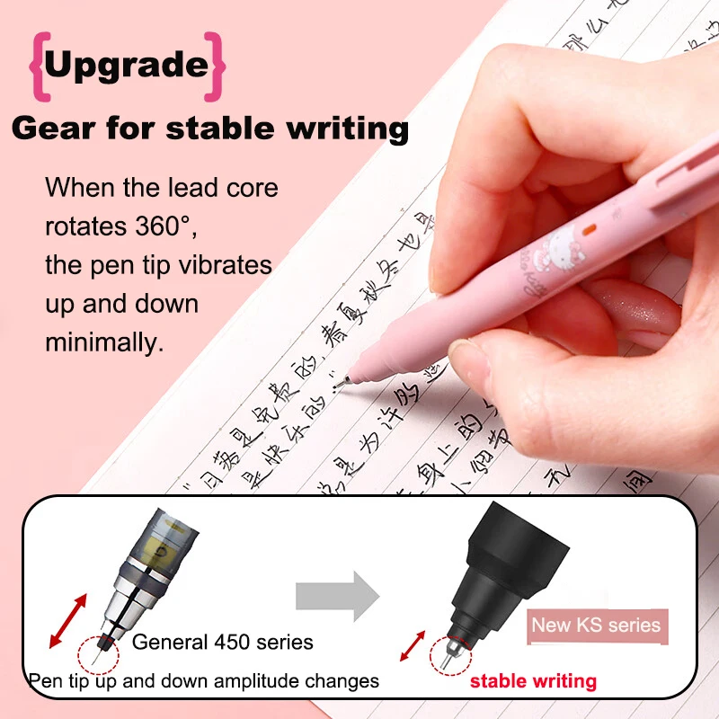 Uni Cartoon Automatic Pencil, 0.5mm Kuru Toga Auto Lead Rotation Kawaii Pen,  Japanese Pretty Stationery for Women Girls potlood