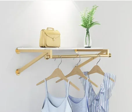 Storage Rack Linen Fabric Gold Brass Retail Display Easy Assembly Sturdy Durable Stable Comfortable Space Saving Ergonomic