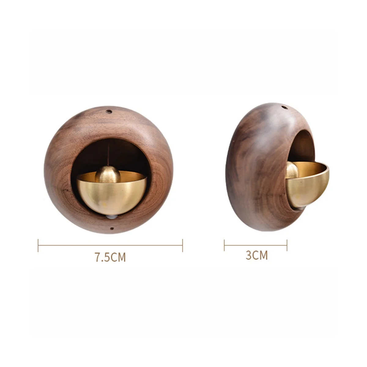 Japanese Style Dopamine Small Round Egg Suction Door Type Entry Doorbell Magnet Hanging Wind Chime Beech