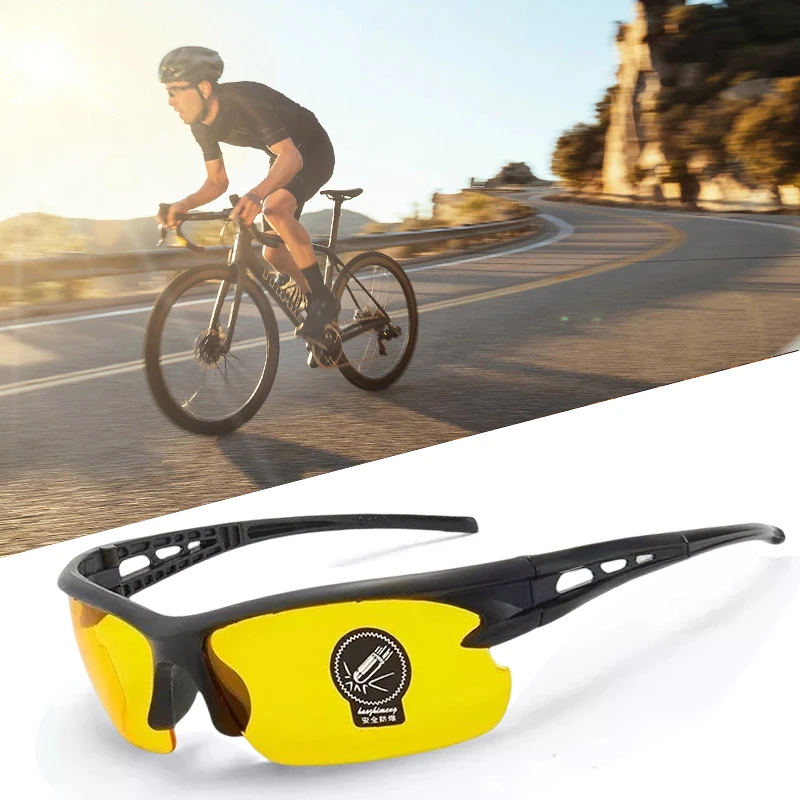 

Night Vision Glasses Anti Glare Driving Goggles 2PCS Outside Sport Cycling Yellow Eyeglasses Bicycle Windshield Sunglasses UV400