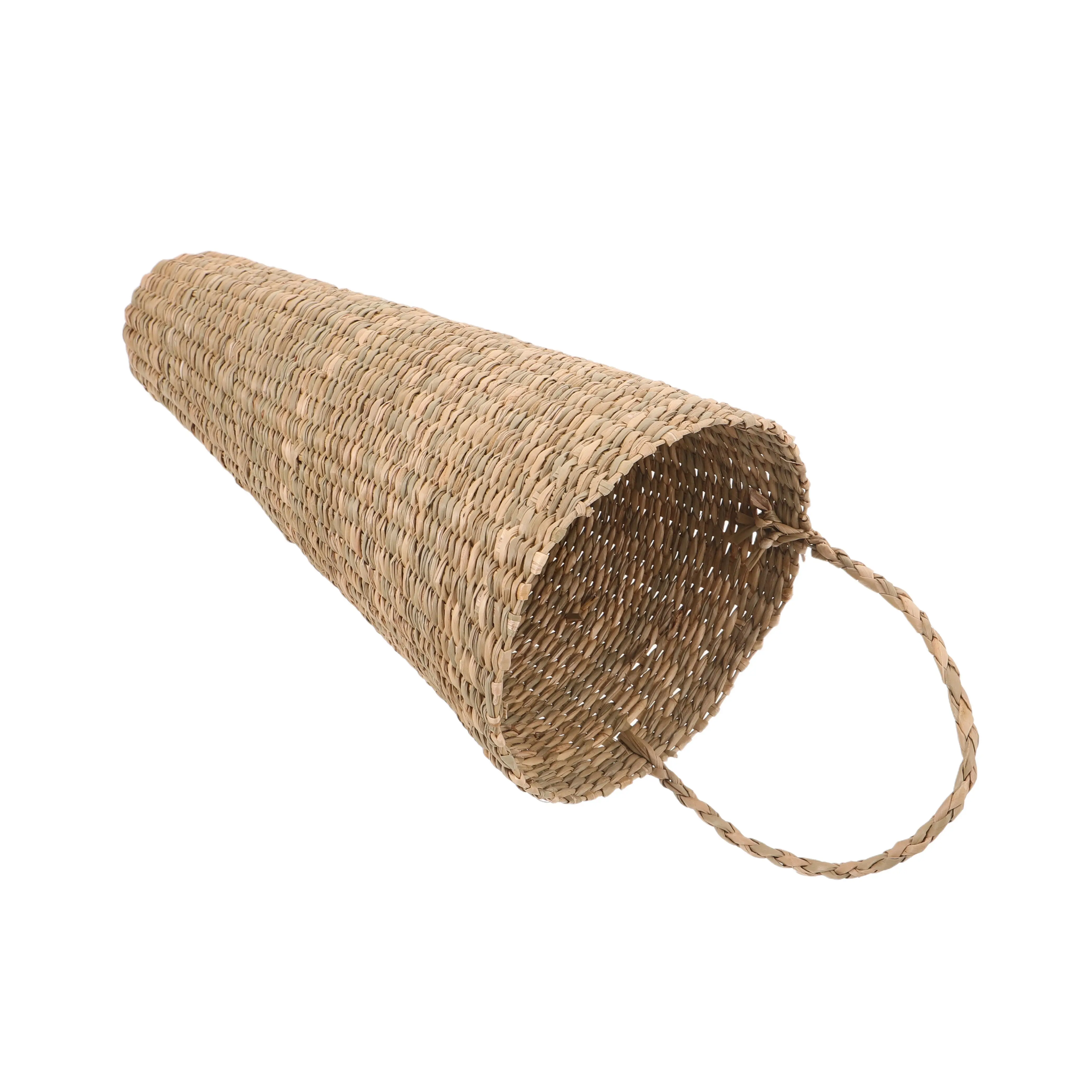 

Настенная плетеная корзина для цветов ручной работы, волнистая форма, винтажный стиль, подвесная корзина для растений, декор для гостиной и кухни