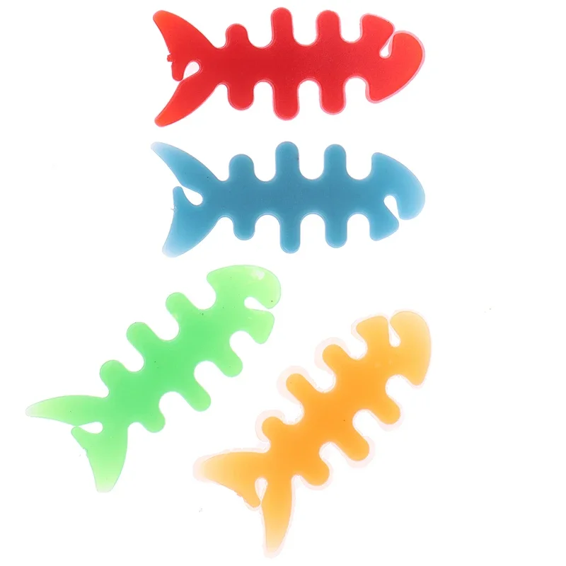 Fish Bone Silicone Auto Cable Cord Wire Organizer Bobbin Winder Smartphone Wrap for Headphone Earphone Data Cable Winder