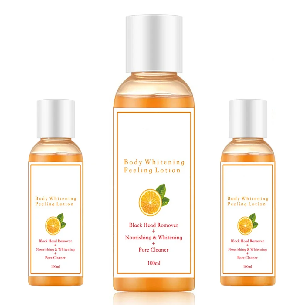 Private Label Vitamin C Orange Peel Body Face Lotion Custom Logo Powerful Peeling Brightening Smooth Skin Makeup Wholesale