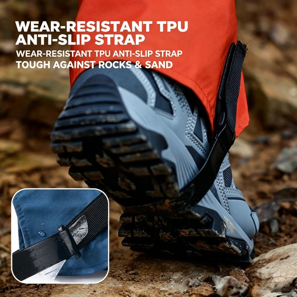 Outdoor Hiking Waterproof Shoe Covers Warm Waterproof Sand-proof, Snow-proof Mountaineering and Skiing Leggings and Foot Covers