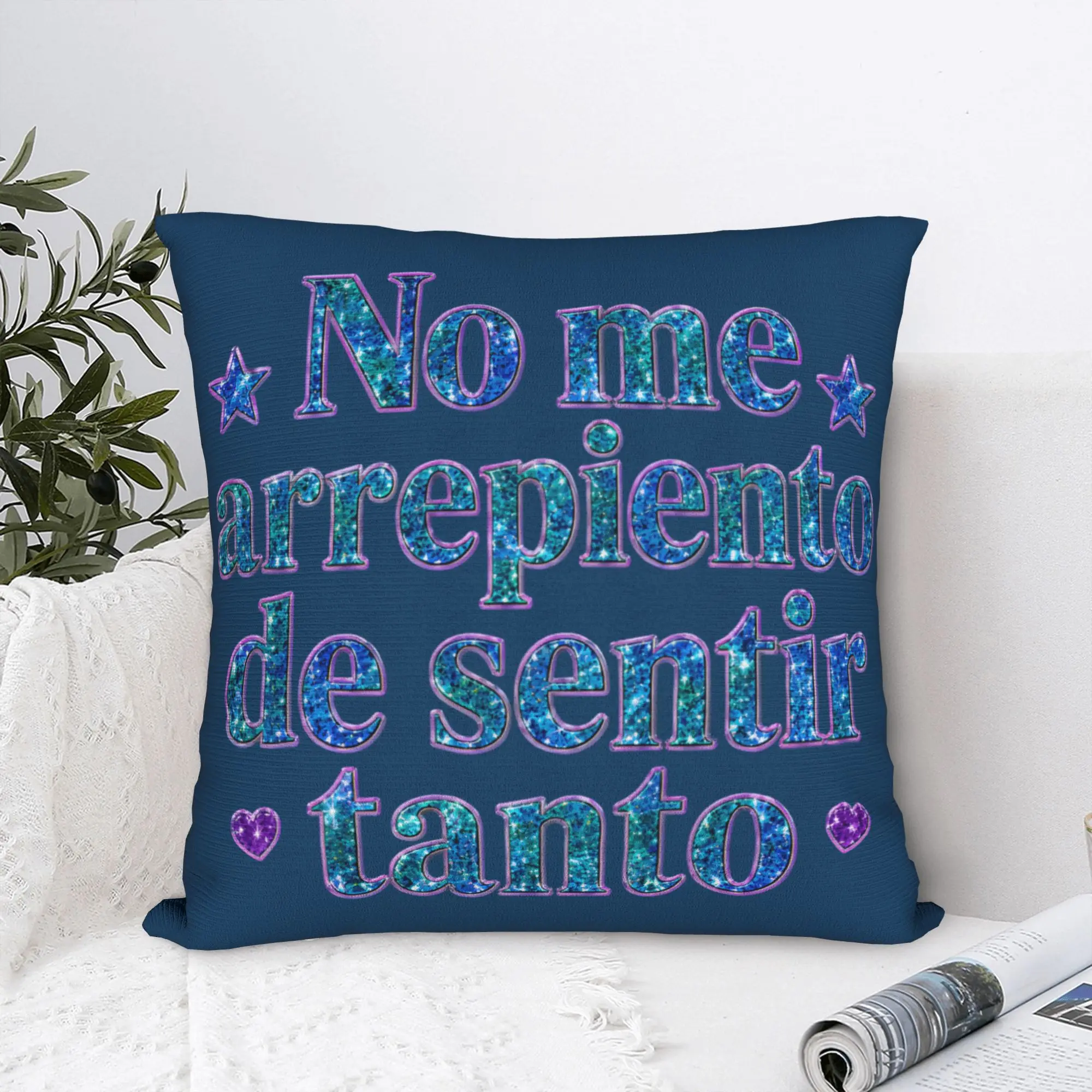 no me arrepiento de sentir tanto Square Pillow Case Karol G Cushion Covers Custom Zippered Decorative Pillowcase for Bed 18