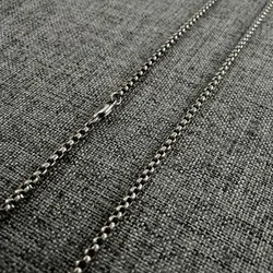 New Pure Titanium Necklace Square Box Chain Width 3mm Anti Allergic Fashion Trend Classic Men's and Women's Unisex Styles