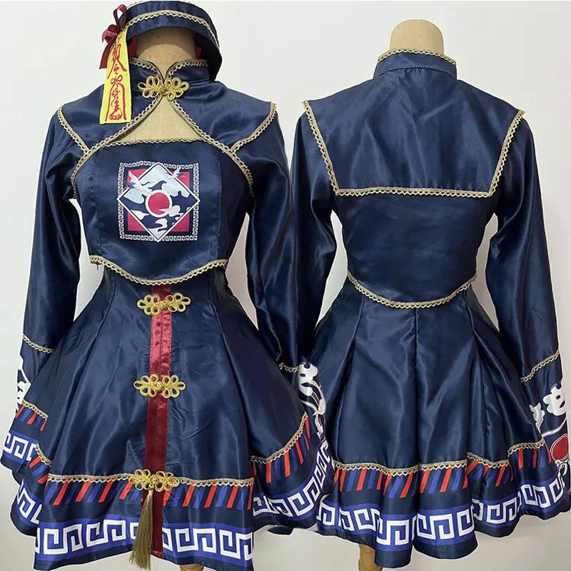 

Lolita Chinese Style Sweet Dress Cute Anime Zombie Girl Cosplay Cartoon China Vampire Clothing Halloween Carnival Party Costumes