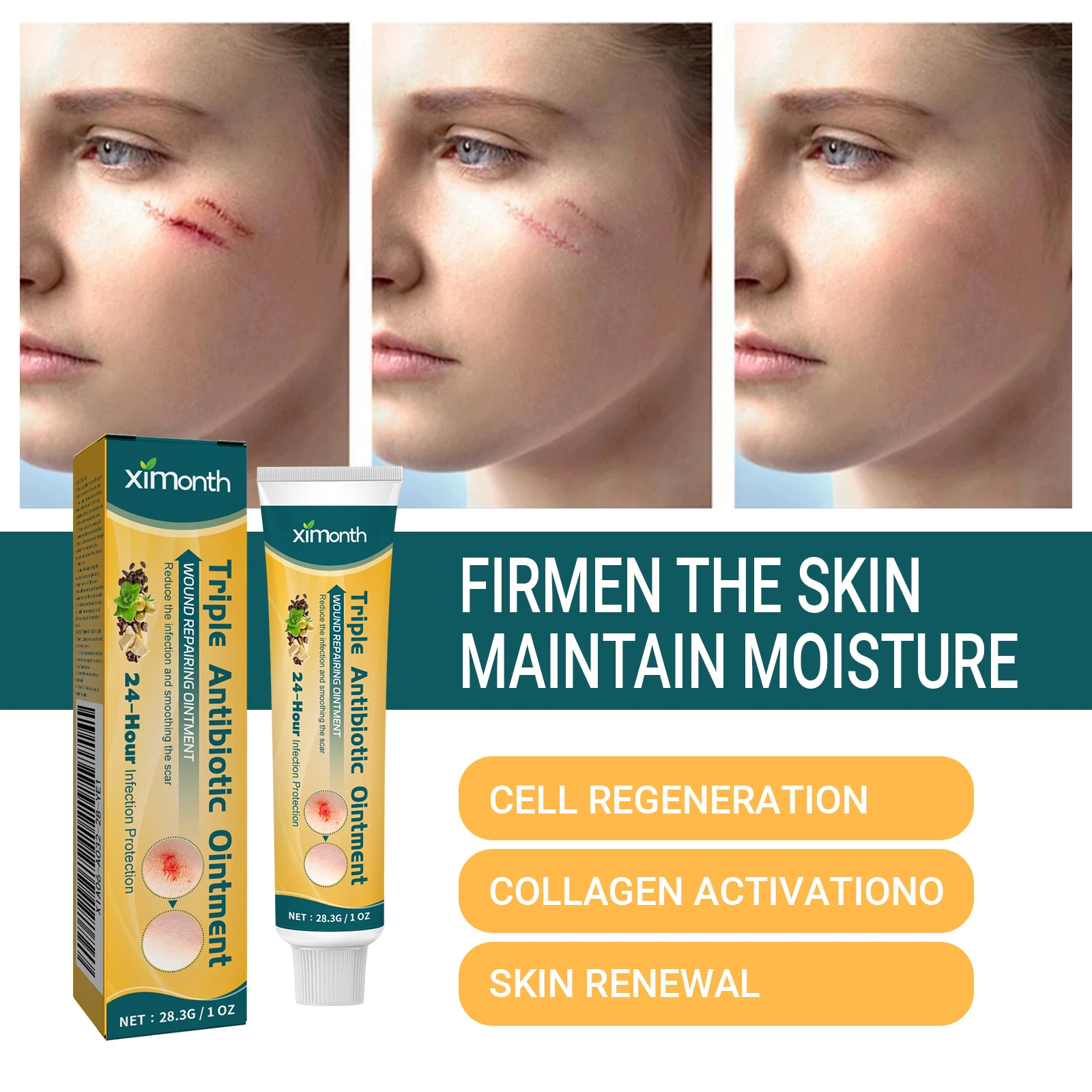Antibiotic Ointment Wound Infection Protection Fade-Out Scald Scar Smoothing Nourishing Skin Scar Repair Cream Wound Recover