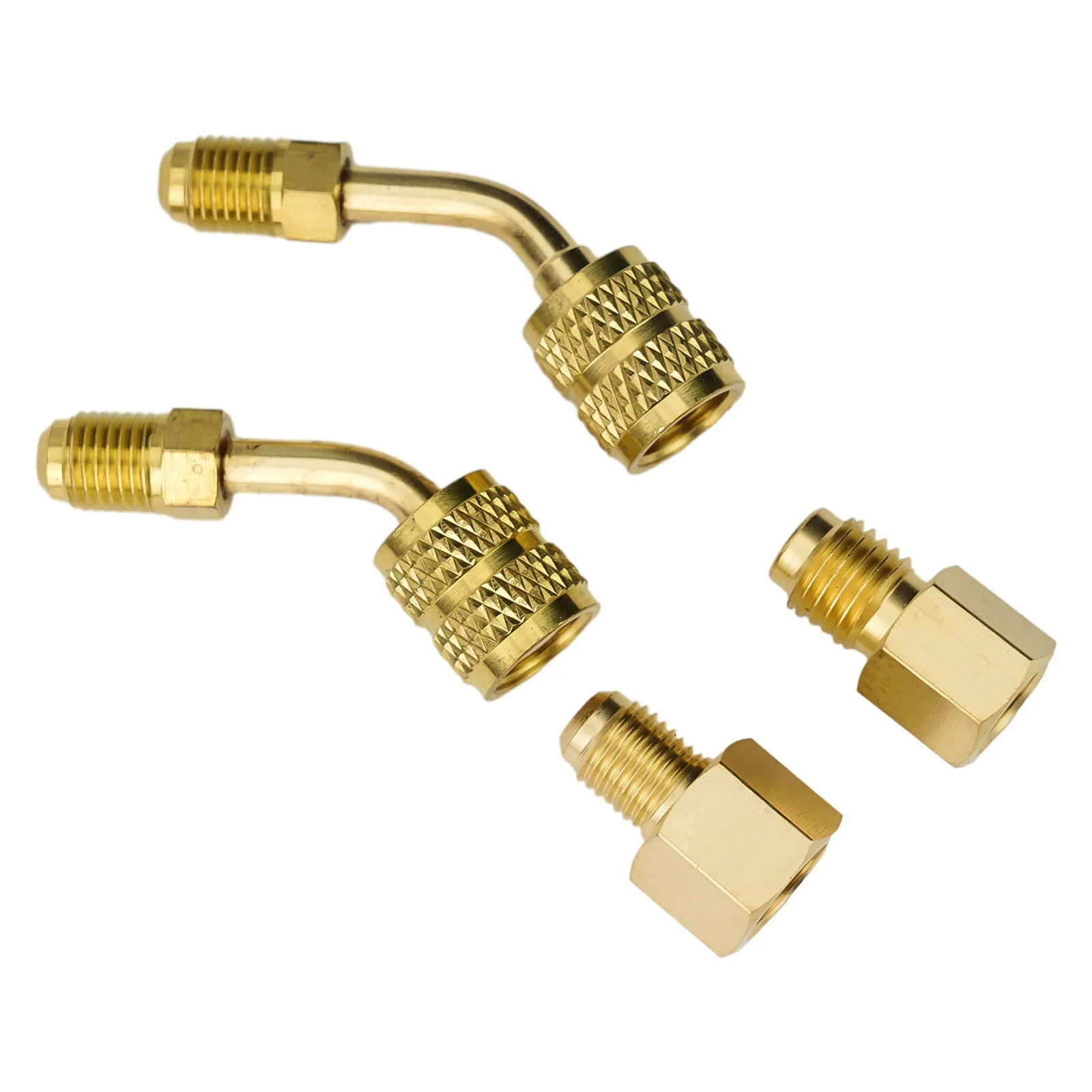 

R410A R134A R22 Комплект компактных шаровых кранов с углом AC HVAC, медная конструкция с сильным землей, конструкция с углом 45 градусов