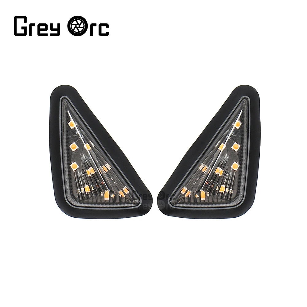For BMW Honda Yamaha Suzuki Kawasaki Accessories Motorcycle Universal LED Turn Signal Triangular Embedded Flasher