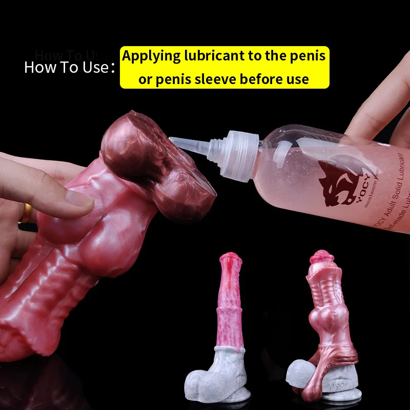 YOCY Hollow Horse Sheath Liquid Silicone Penis Sleeve 5.8cm Big Knot Massager Male Cock Enlargement Masturbator Sex Toy