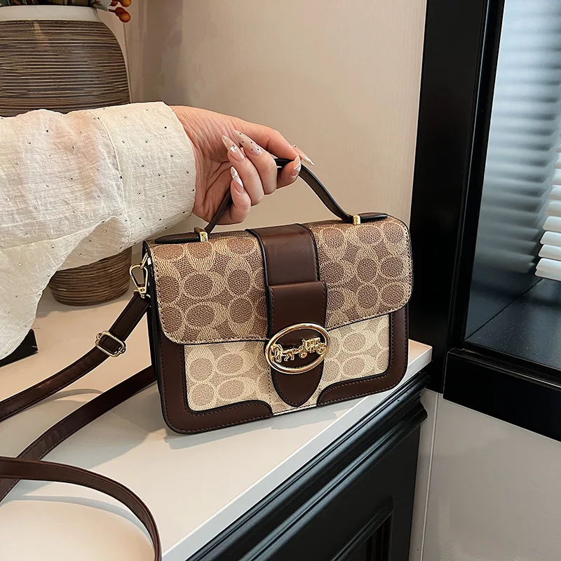 2025 New Women's Fashionable Small Square Bags: Versatile, Textured, Portable, with Single - Shoulder and Cross - Body Options