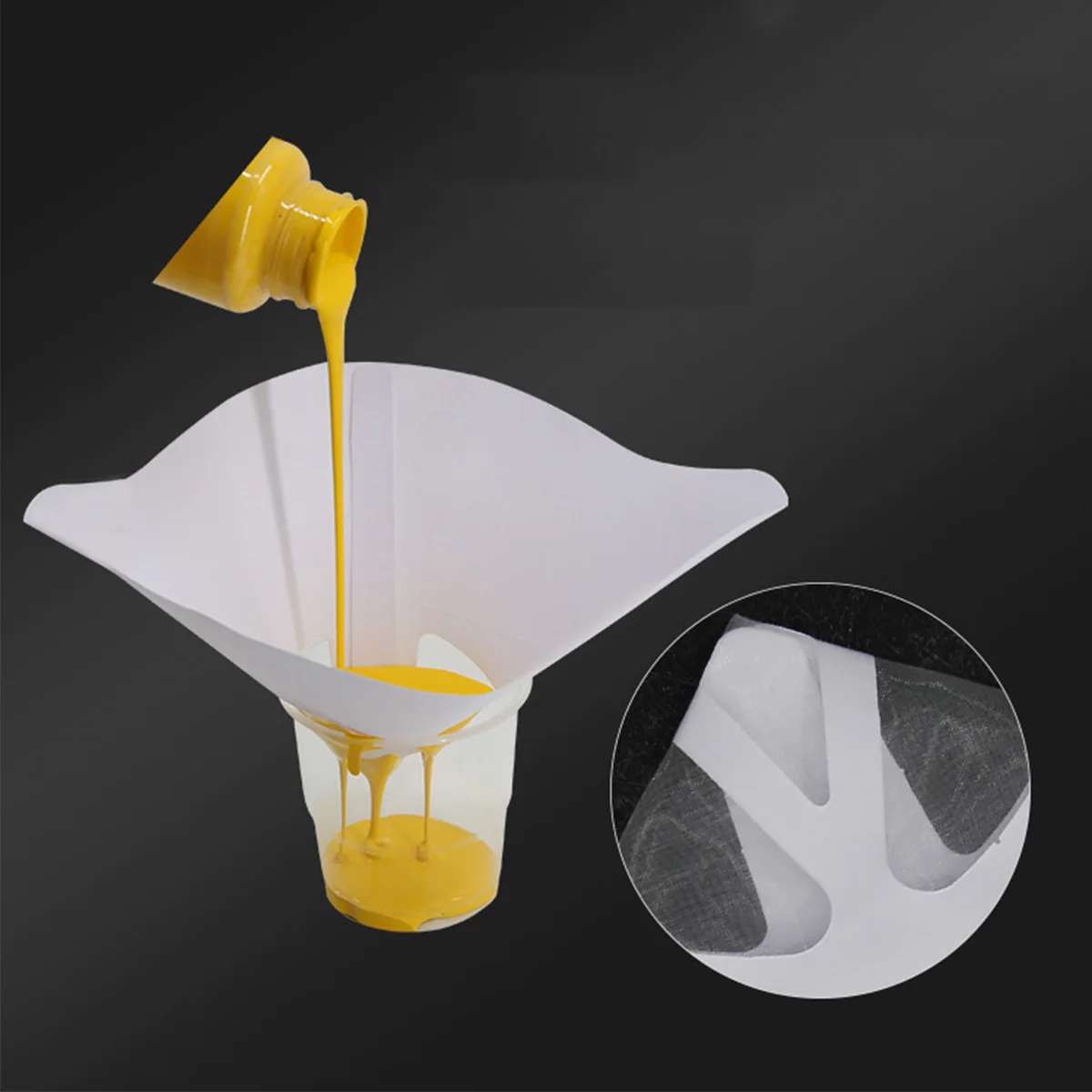 50pcs Paint Mixing Paper Funnel Car Paint Strainer Industrial Paint 3D Printer Disposable Thickened Paper Filter Funnel