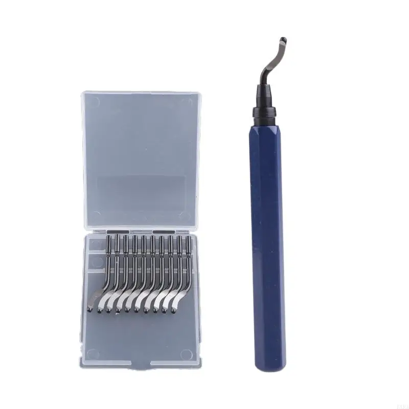 

KXRA Handle Burr Metal Deburring Remover Cutting Tool with 10pcs Rotary Deburr