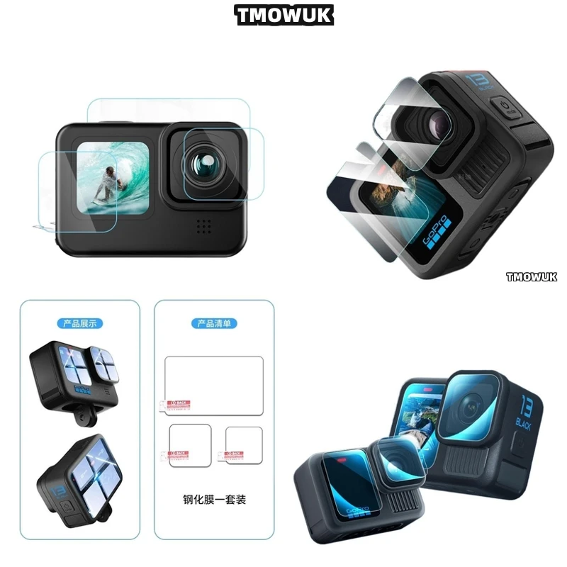 

For GoPro Hero 13 Anti Scratch Dual Layer Protector - Tempered Glass 9H Full Front & Back Screen Cover