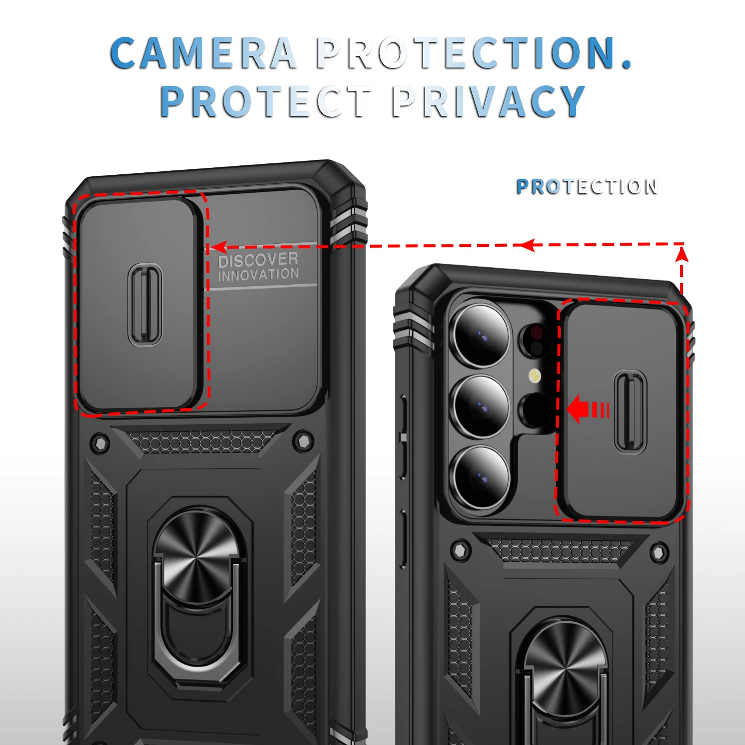 360 Full Protection Phone Case For Samsung Galaxy S26 S25 S24 S23 Ultra S26Plus S26 Case Armor Car Magnet Ring Stand Cover