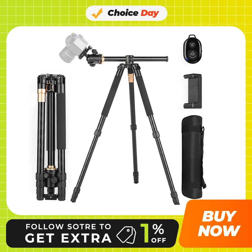 QZSD Q999H New Professional Aluminum Portable Travel Video Camera Tripod and Head SLR Digital SLR Camera