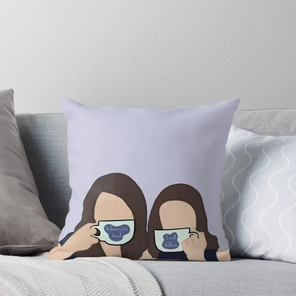 

Lorelai and Rory Gilmore - Where you lead, I will follow Throw Pillow Cushions For Sofa Cusions Cover pillow