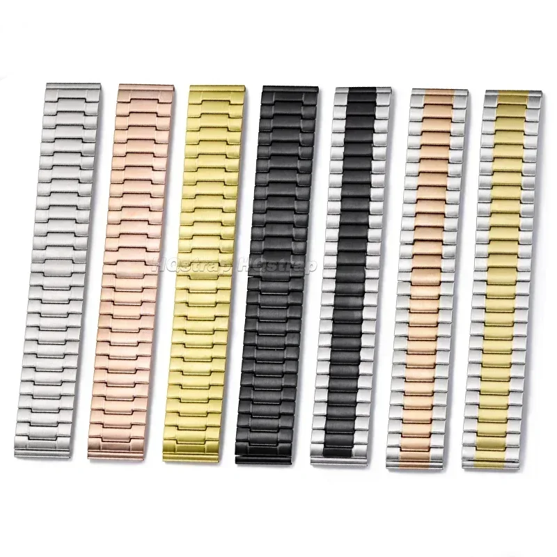 스테인레스 스틸 밴드 22mm 스트랩 탄성 시계 밴드 금속 팔찌 남성용 범용 교체 벨트 여성용 시계 액세서리