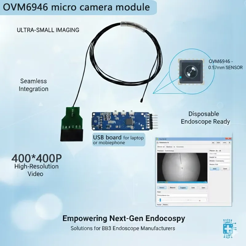 AP08 for OVM6946 1/18 Inch Disposable Camera Module for 2.65 2.75 3mm Ureteroscope With Medical Insertion Tube Low