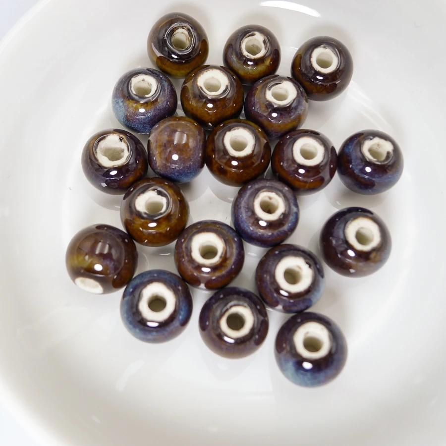 12# 40pcs Unique Ceramic Beads Beads Jewelry Not Hama  Porcelain Bead For Jewelry Making 12mm Components #A207A