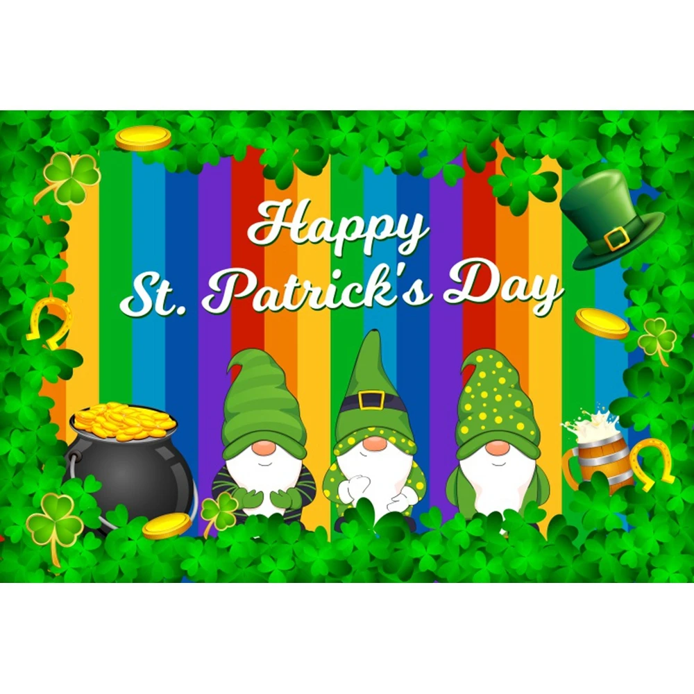 خلفية للتصوير الفوتوغرافي لعيد القديس باتريك ديكور حفلات محظوظ ربيعي أخضر شامروكس ليبريشان خلفية صورة للأطفال دعامة للتصوير الفوتوغرافي