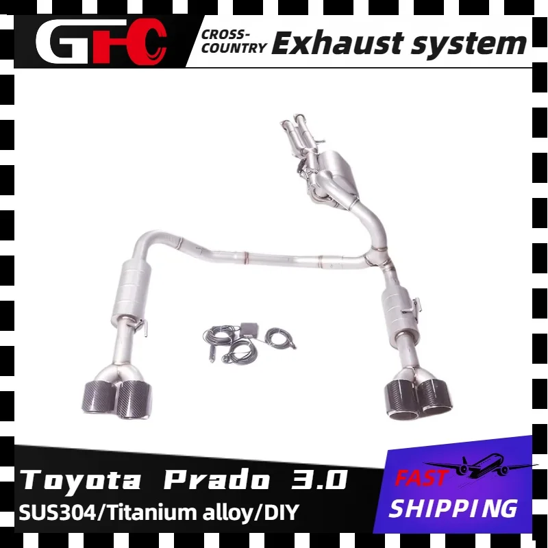 

GFC catback exhaust system of Toyota Prado 3.0 The valve muffler equipped with the upgraded performance exhaust