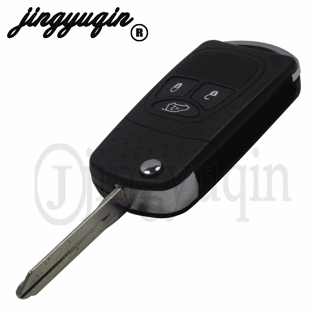 

jingyuqin 3 Buttons Car-styling Remote Flip Folding Key Shell Case For Chrysler For Dodge For Jeep PT Cruiser cy24 blade