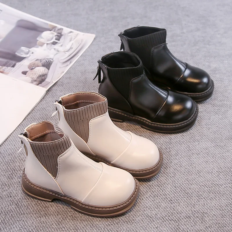 2025 Autumn Winter New Children Short Boots for Girls Fashion Korean Style Soft Bottom Anti-slippery Versatile Princess Shoes