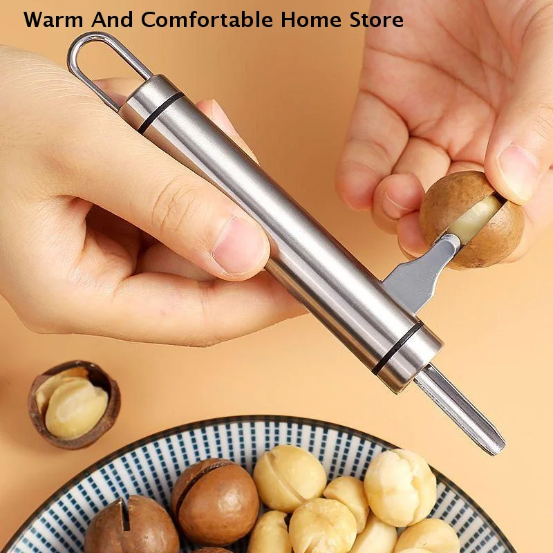 Stainless Steel Nut Cracker Mechanical Sheller Walnut Nutcracker 2 In 1 Manual Fast Opener Kitchen Tools Fruits And Vegetables