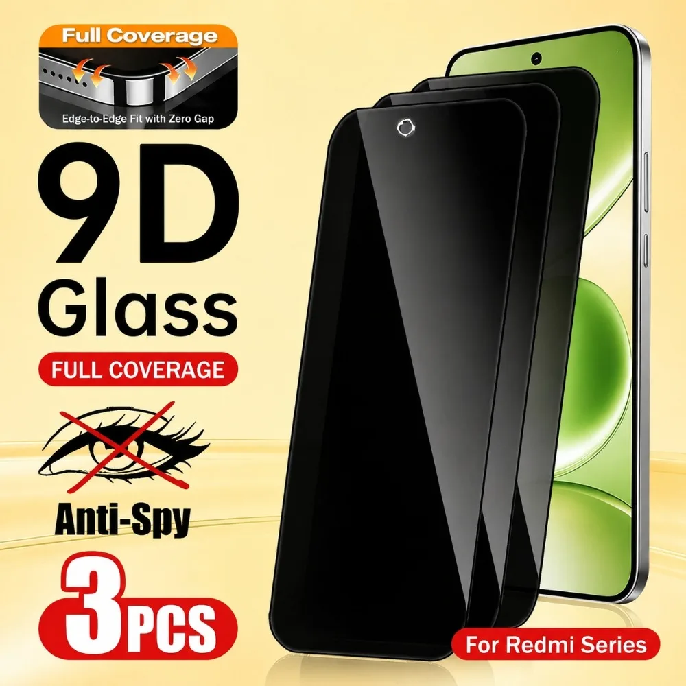 3 Stück Anti-Spy Panzerglas für Redmi Note 15 Pro 5G 13 12 11 Pro 14S 12S 11S Displayschutzfolie für Redmi 15C 15 14C 13C 12C 10A