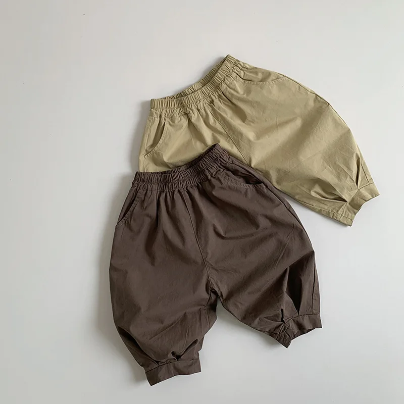 Cotton Thin 2024 Spring Summer New Children Wide Leg Pants Casual Boys Trousers Loose Korean Toddler Wear Kids Clothing For 1-8Y image 4
