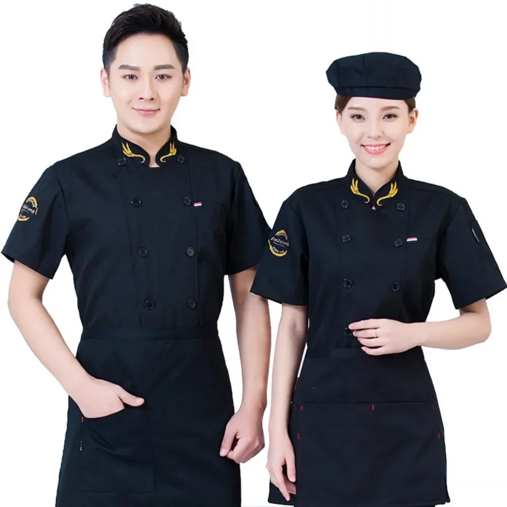 Long-Sleeved Waiter Uniforms Breathable Chef Uniforms for Kitchen Staff in Dining and Baking Chef Jacket Tops for Man Women