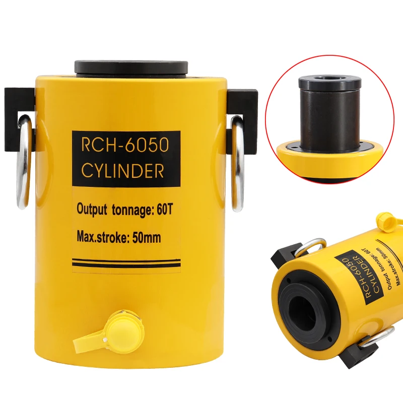 RCH-6050 중공 뚜러뻥 램, 유압 중공 뚜러뻥 잭, 유압 중공 실린더, 60 톤, 50mm