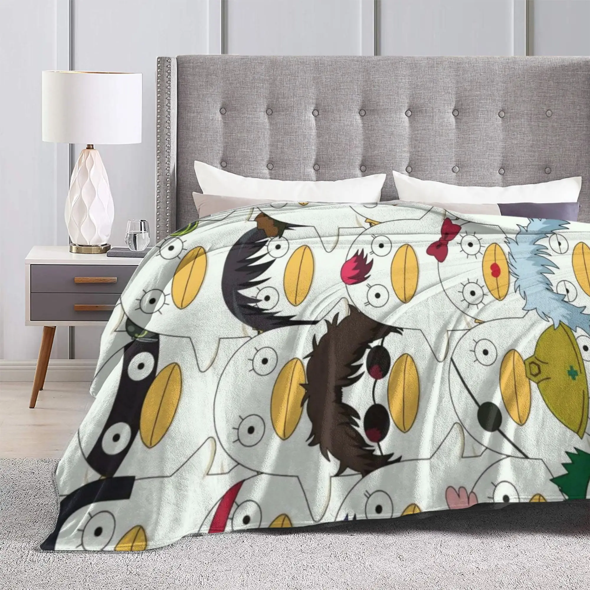 الراحة إليزابيث جينتاما نسيج أنيمي بطانية أريكة الزخرفية يلقيات والبطانيات خفيفة الوزن رقيقة المخملية للخارجية #6