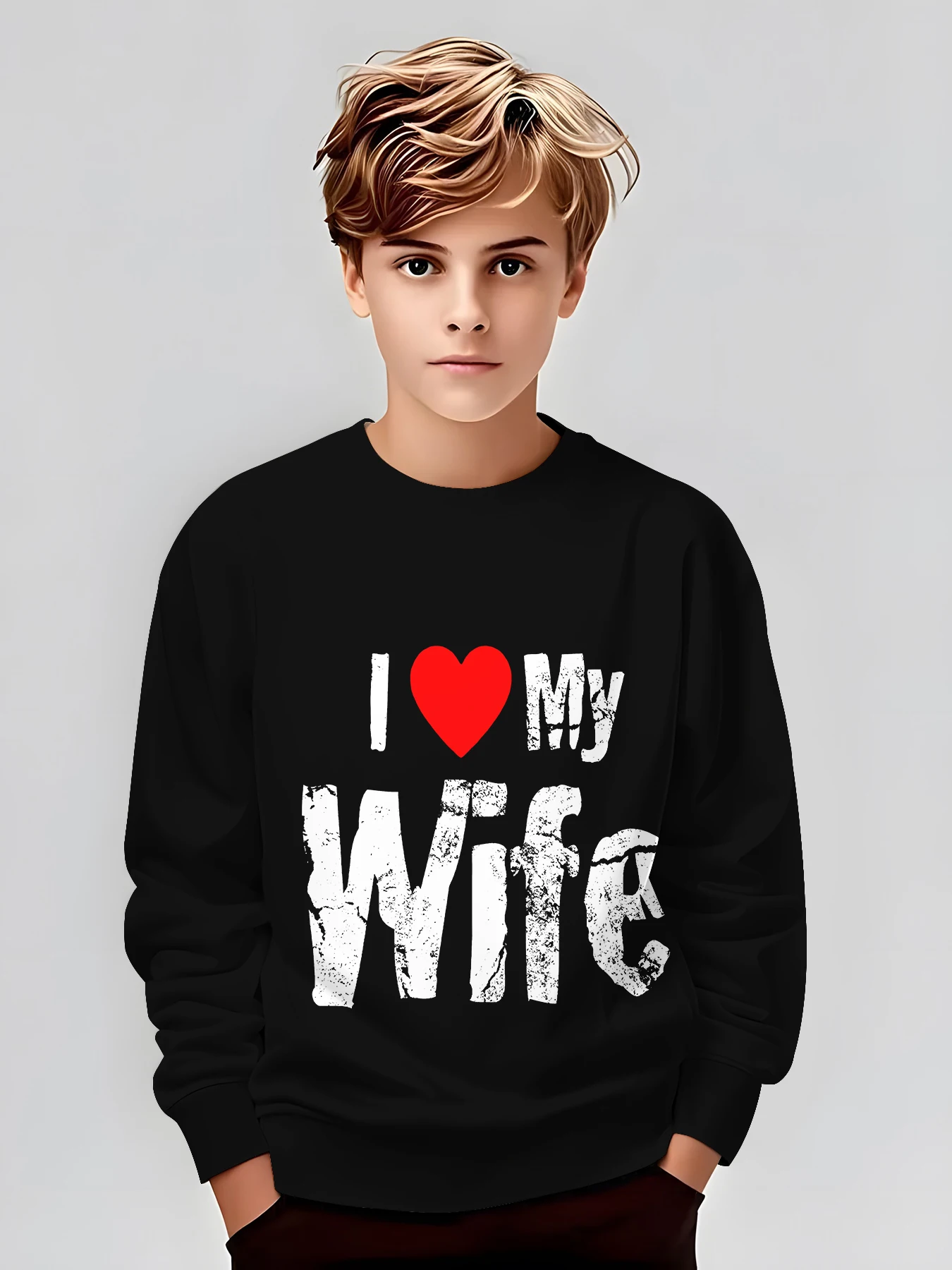 

Повседневная семейная детская толстовка с черно-белыми цветными блоками, идеально подходит для повседневной носки и универсального использования.