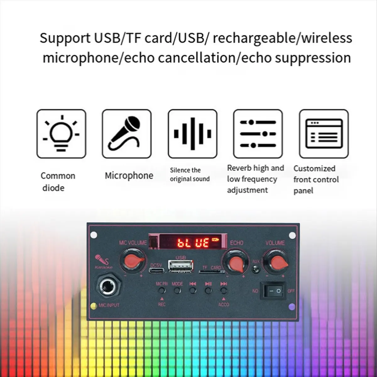 *A99Z MP3 Audio Decoder Board for Speaker Lossless MP3/WMA/WAV/Flac/Ape Recording Car Music MP3 Decoder Board USB AUX TF FM,A