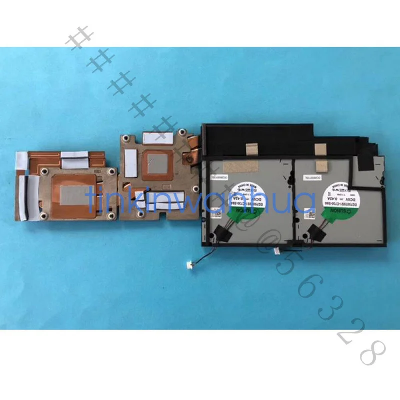 New CPU GPU Cooling Fan Heatsink Assembly 0DV704 HFYY9 For Dell Precision 7670 Laptop Radiator Cooler Replacement Repair Part