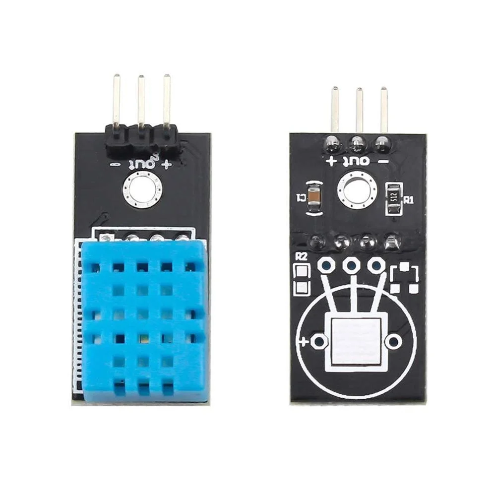 Módulo de Sensor de humedad y temperatura DHT11 de 5 piezas, Bus único Digital de 3,3 V-5V con cables de puente para Arduino Raspberry Pi