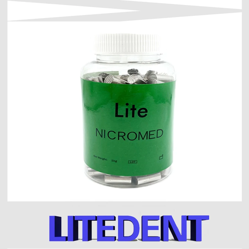 Litedent nc 1000g níquel cromo livre berílio base liga para cerâmica porcelana coroa metal dental laboratório